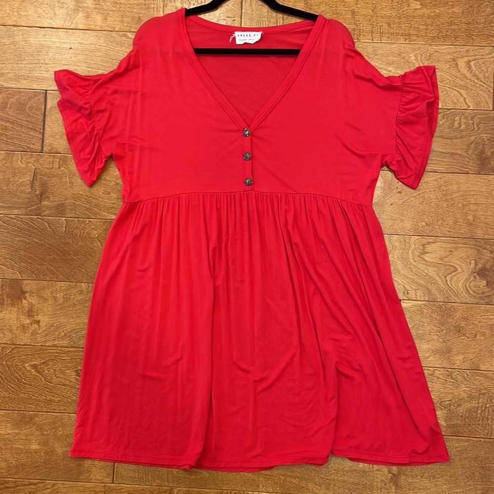 Red babydoll dress